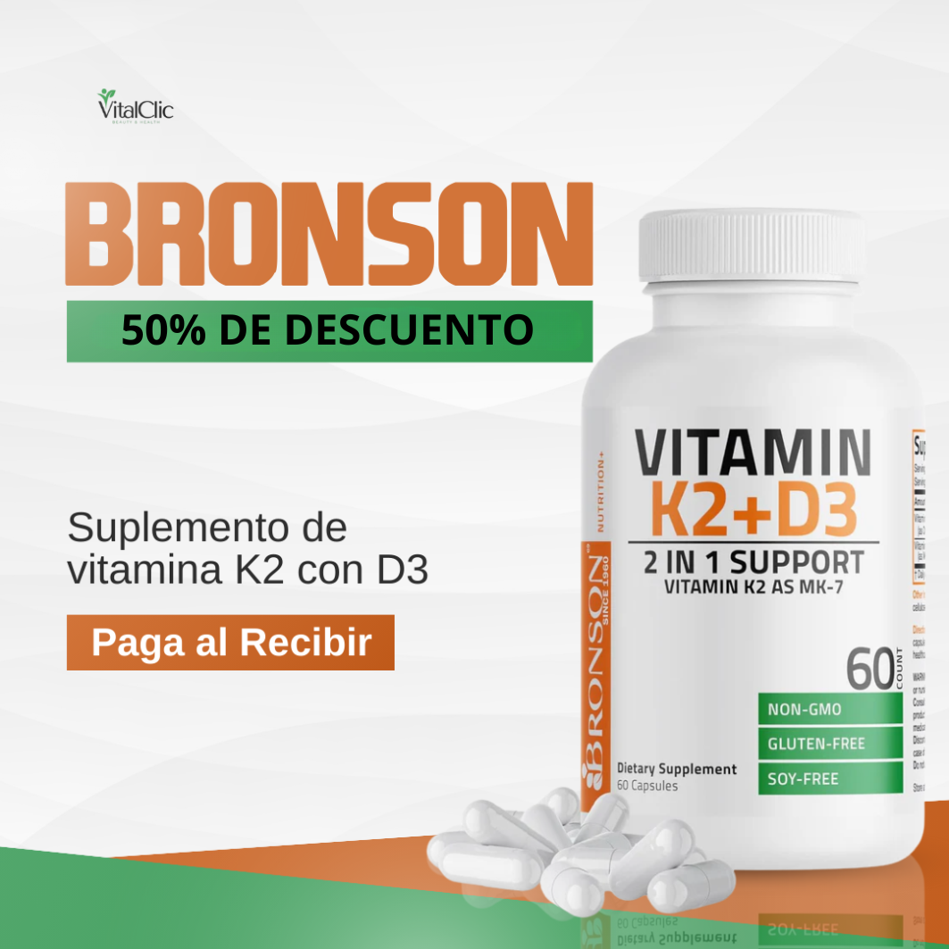 Bronson™ - Suplemento de Vitamina K2 con D3 - ACTIVA TU BIENESTAR 😱50% DE DESCUENTO😱