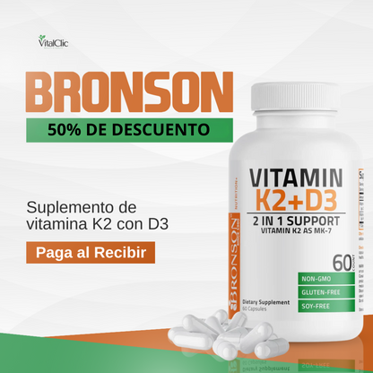 Bronson™ - Suplemento de Vitamina K2 con D3 - ACTIVA TU BIENESTAR 😱50% DE DESCUENTO😱