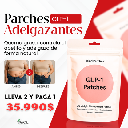 PARCHES ADELGAZANTES GLP-1 - CONTROLA TU PESO FACIL Y SEGURO 😱Lleva 2 y Paga 1😱