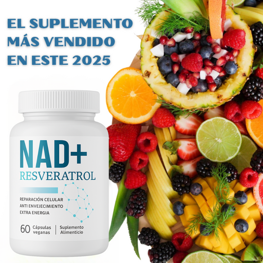 NAD+RESVERATROL® 60 Capsulas - EL SECRETO PARA UNA VIDA PLENA🍇