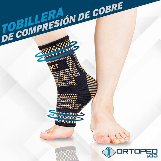 Tobillera de Compresión de Cobre - ALIVIA EL DOLOR Y PREVIENE LESIONES 😱LLEVA 2 Y PAGA 1😱